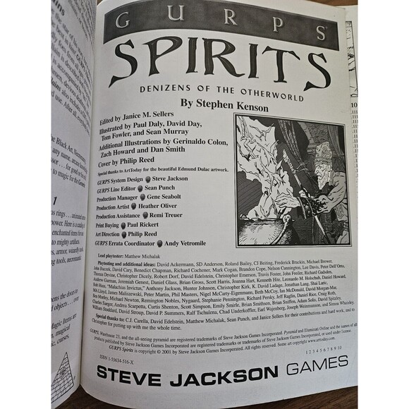 Steve Jackson Games GURPS Spirits By Stephen Kenson Role Playing 1st Ed 2001 - Picture 4 of 7